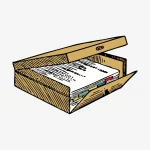 Document box drawing, stationery vintage