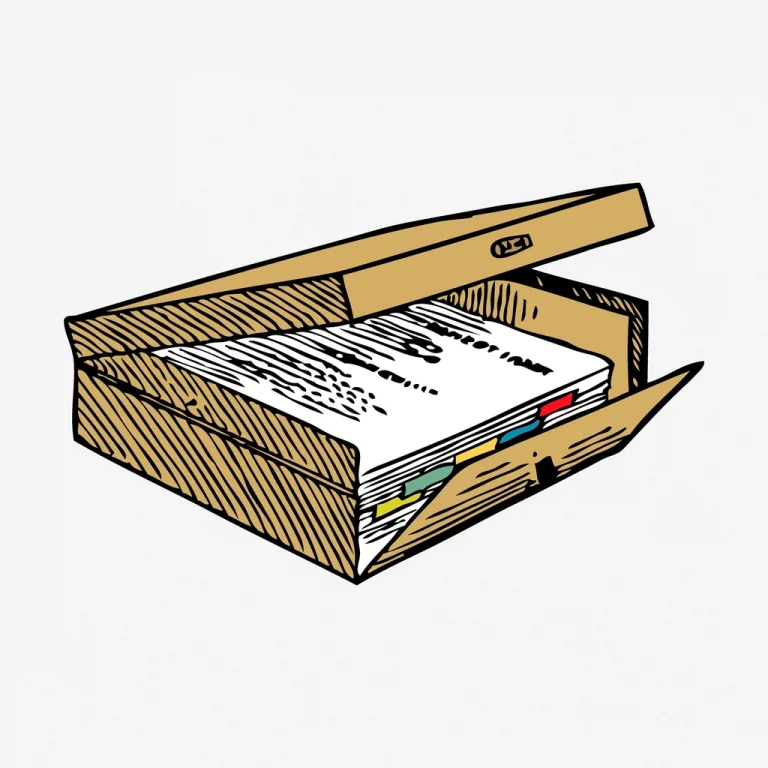 Document box drawing, stationery vintage