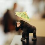 gorilla figurine on the table