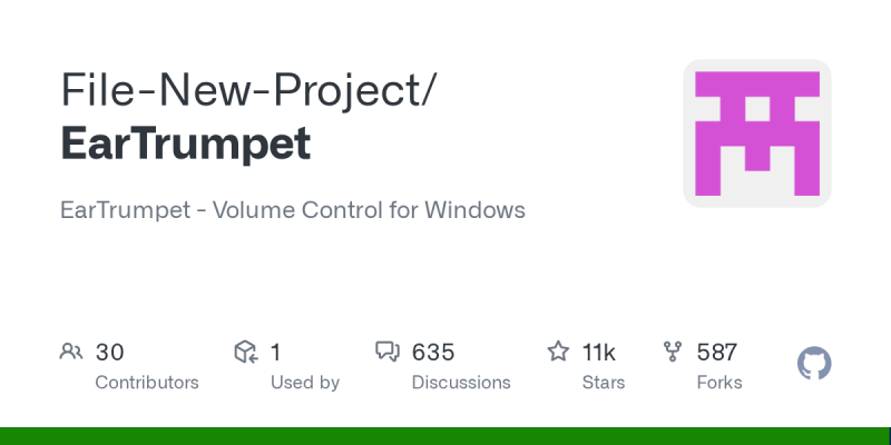 EarTrumpet GitHub