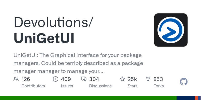 UniGetUI — GUI cho winget / Scoop / Chocolatey
