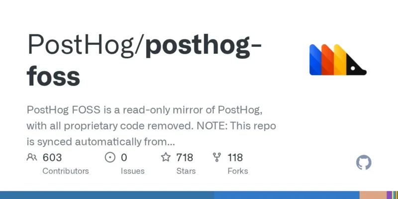 PostHog/posthog-foss: PostHog FOSS is a read-only mirror of PostHog, with all proprietary code removed. NOTE: Th